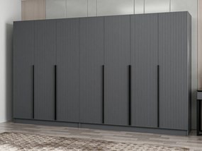 Επταφυλλη Ντουλαπα Ανθρακι KALEO PLUS 52x315x210