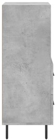 vidaXL Ντουλάπι Γκρι Σκυροδέματος 34,5x34x90 εκ. Επεξεργασμένο Ξύλο