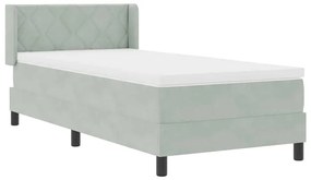 vidaXL Κρεβάτι με Ελατήρια και Στρώμα Μαύρο 100x200 εκ. Βελούδο