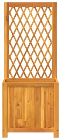 vidaXL Γλάστρα με Καφασωτό 55x29,5x132 εκ. Μασίφ Ξύλο Ακακίας