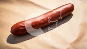 Σετ των 2 Intra Συλλεκτικό Ξύλινο Παζλ Plywood  4mm - Μονό μακρόστενο λουκάνικο σε καφέ επιφάνεια Σε Ξύλινο Κουτί - Διαστάσεις: 10x10 cm – 25 κομμάτια