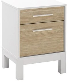 Κομοδίνο London Megapap λευκό - oak 45x41x60εκ. GP009-0254,1-GP009-0254,1-Καφέ GP009-0254,1