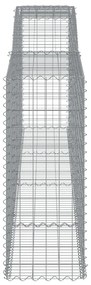vidaXL Συρματοκιβώτια Τοξωτά 8 τεμ. 400x50x120/140 εκ. Γαλβαν. Ατσάλι