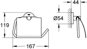 Χαρτοθήκη Grohe New Essentials με καπάκι-Ashmi Mat