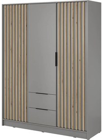 Nτουλάπα Τρίφυλλη Nelly 24_3D_Sz 155x200x51cm Grey-Natural Τρίφυλλη