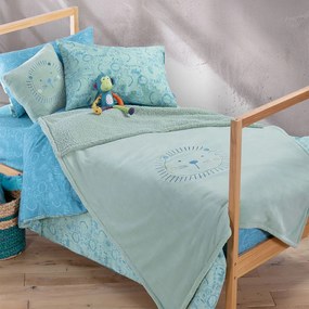 Ριχτάρι Παιδικό - Κουβέρτα Jungle Combo Smoke Green Nef-Nef Homeware Μονό 130x180cm 100% Βαμβάκι