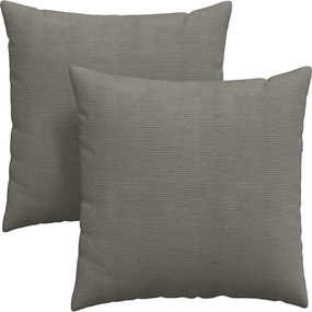 vidaXL Μαξιλάρι Καναπέ 2 pcs Ανοιχτό γκρι 60 x 60 cm