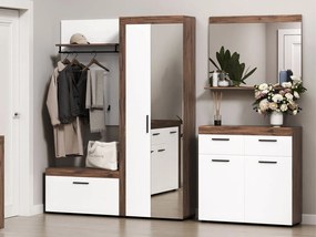ARLET Κρεμάστρα Τοίχου Ξύλινη Livorno Oak/Nimhpea Alba 80x106x27.6