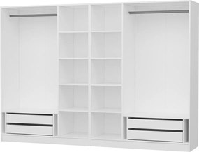 Εξαφυλλη Ντουλαπα με Καθρέπτη Λευκο KALEO 52x180x210