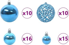 vidaXL Τεχνητό Χριστουγεννιάτικο Δέντρο Πράσινο και Λευκό 240 cm