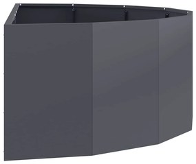 vidaXL Γλάστρα Ανθρακί 120 x 60 x 35 cm Ατσάλι