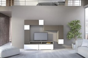 Σύνθεση σαλονιού "SMART 7A" σε χρώμα σταχτί-λευκό
