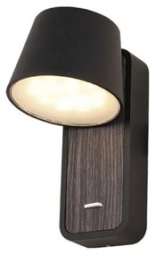 Φωτιστικό Τοίχου - Απλίκα Led H-61 7W 3000K 85Lm Brown-Black Aluminium