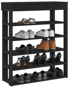Ράφι παπουτσιών vidaXL Μαύρο 80x30x98 cm Κατασκευασμένο ξύλο