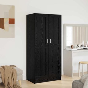 vidaXL Ντουλάπι Μαύρη Οξυά 82,5 x 51,5 x 180 εκ. Επεξεργασμένο Ξύλο