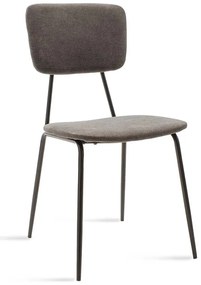 Καρέκλα Tania pakoworld ύφασμα ανθρακί antique-μαύρο πόδι Model: 096-000009