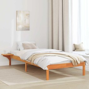 vidaXL Πλαίσιο κρεβατιού με κομοδίνα Καφέ 90 x 190 cm Καφέ κεριού