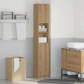 vidaXL Ντουλάπι Μπάνιου Αρτισιανή Δρυς 32x25,5x190 εκ. Επεξ. Ξύλο