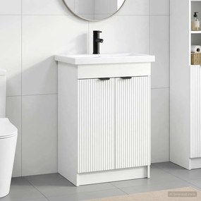 vidaXL Σετ Επίπλων Μπάνιου Λευκό 78,5 x 37,5 x 81 εκ