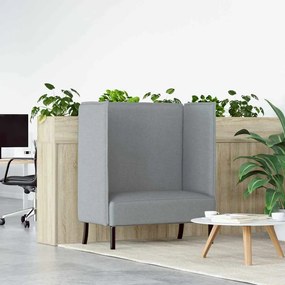 vidaXL Καναπές με ψηλή πλάτη  Ανοιχτό γκρι 109x56x121 cm Ύφασμα