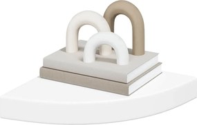 vidaXL Ράφια Τοίχου Γωνιακά 2 τεμ. Άσπρα 25x25x3,8 εκ. MDF