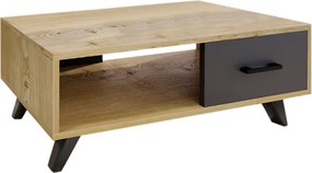 Τραπεζάκι σαλονιού Gilbert Megapap χρώμα sapphire oak - ανθρακί 90x45x35εκ.