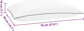 vidaXL Μαξιλάρι Ύπνου Shread Λευκό 70 x 50 x 18 εκ. Αφρός Μνήμης