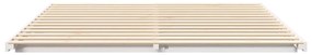 vidaXL Κρεβάτι δαπέδου Λευκό 200 x 210 cm Μασίφ ξύλο πεύκου