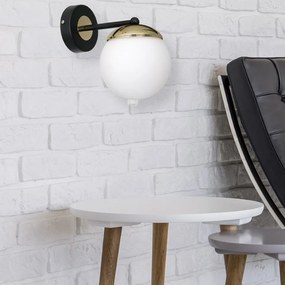 Απλίκα Τοίχου Sparta Μαύρο με Χρυσό