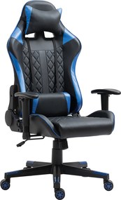 Καρέκλα Γραφείου  Gaming ENNIS Μπλε/Μαύρο PVC 70x55x122-131cm