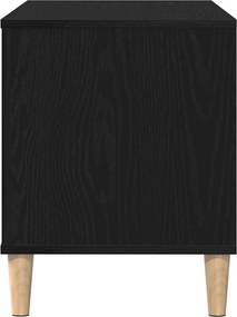 vidaXL Ντουλάπι δίσκων βινυλίου με ράφι Μαύρη Οξυά 100 x 38 x 48 εκ.