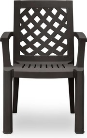 Πολυθρόνα πολυπροπυλενίου Kira Megapap χρώμα καφέ 58x52x87εκ.