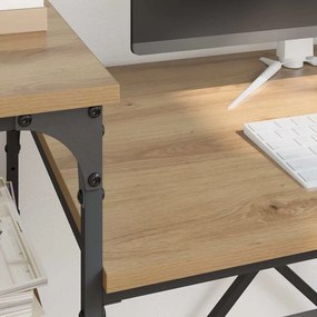 vidaXL Γραφείο Artisan Oak 135 x 50 x 90 cm Επεξεργασμένο ξύλο