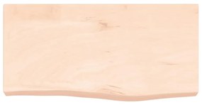 Πάγκος Μπάνιου 60x30x(2-6) εκ. από Ακατέργαστο Μασίφ Ξύλο - Καφέ