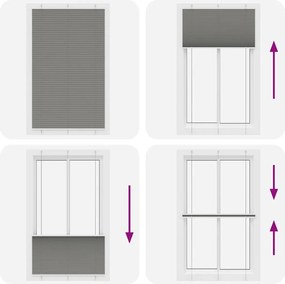 vidaXL Πλισέ περσίδα Ανθρακί 120x200 cm Πλάτος υφάσματος 119,4 cm