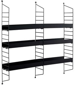 Ραφιέρα Τοίχου 491CRT1385 100x21x98cm Black