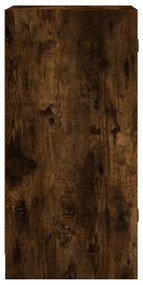 vidaXL Βοηθητικό Ντουλάπι Καπνιστή Δρυς 35x37x75,5 εκ. Γυάλινες Πόρτες