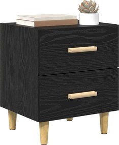 vidaXL Ντουλάπι κρεβατιού Μαύρη Οξυά 40 x 35 x 47.5cm
