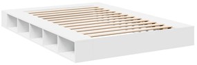 vidaXL Πλαίσιο Κρεβατιού Λευκό 160x200 εκ. Επεξεργασμένο Ξύλο