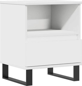 vidaXL Κομοδίνο Λευκό 40 x 35 x 50 εκ. από Επεξεργασμένο Ξύλο