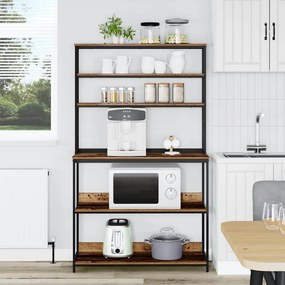 vidaXL Ράφι Κουζίνας 5 επιπέδων 100 x 40 x 168 εκ Επεξεργασμένο Ξύλο