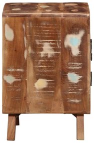 Κομοδίνο 40x32x46 cm Στερεό ξύλο αναγεννημένο - Καφέ