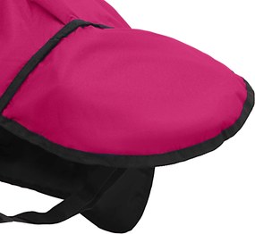 vidaXL Σαμάρι Ίππου Ροζ και Μαύρο 115 cm Πολυεστέρας