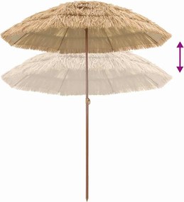 vidaXL Παράσολα Παραλίας Φυσικό 255 x 255 x 255 εκ