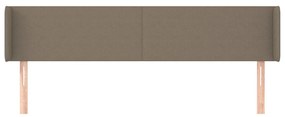 vidaXL Κεφαλάρι με Πτερύγια Taupe 203x16x78/88 εκ. Υφασμάτινο