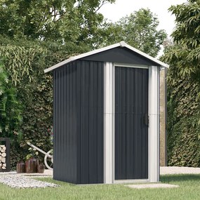 vidaXL Αποθήκη Κήπου Ανθρακί 126x97,5x177 εκ. Γαλβανισμένο Ατσάλι