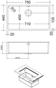Νεροχύτης Apell Metamorfosis-Mauro