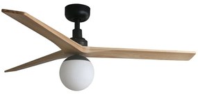 Ανεμιστήρας Οροφής Klim M 34283-11L 1xE27 D125cm Black-Light Oak Faro Barcelona