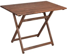 Table Retto beech walnut impregnation 80x60x72cm 60x80x72 εκ.