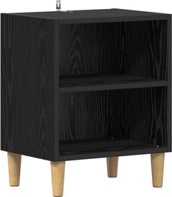 vidaXL Ντουλάπι κρεβατιού 2 pcs Μαύρη Οξυά 40 x 30 x 50 cm